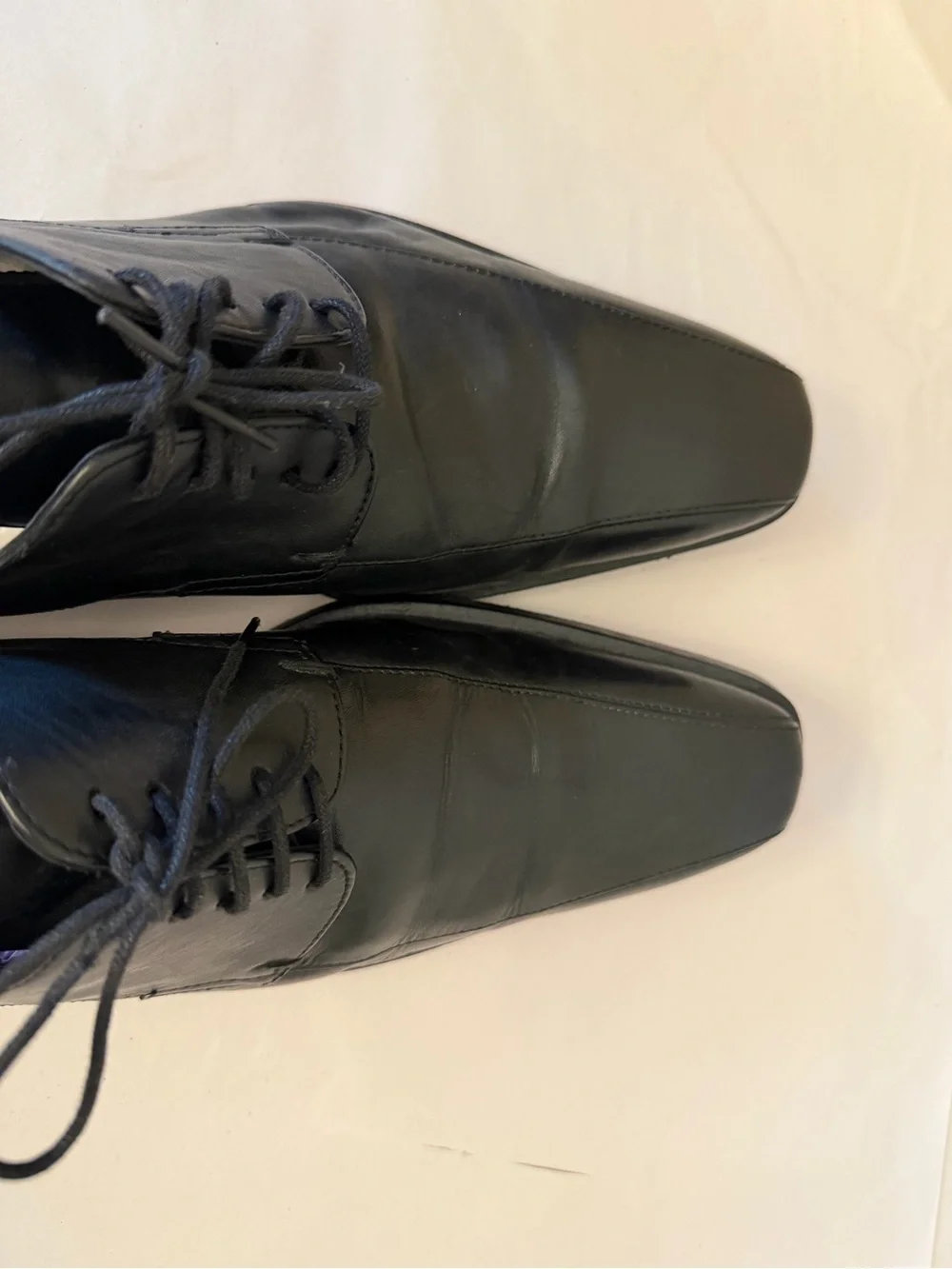 Boss Hugo Boss Men's Black Leather Lace-Up Dress Shoes Sz 8